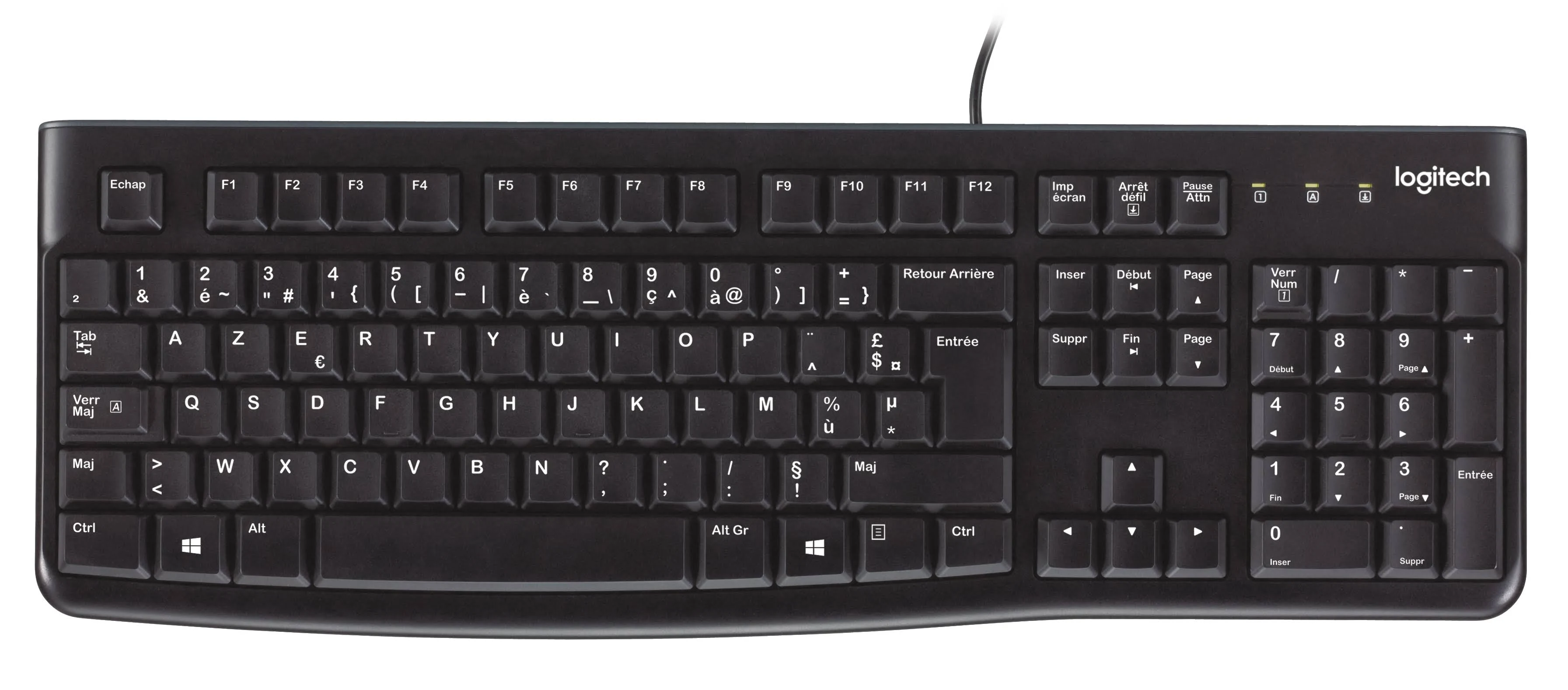 Logitech USB Keyboard K120 view 2